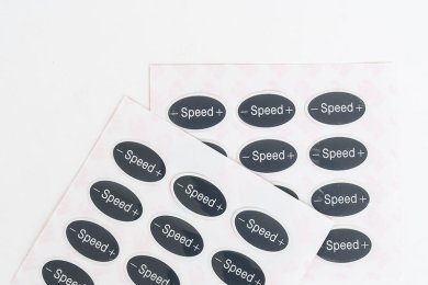 Custom Smoothed Plastic Oval 3M Adhesive Label Stickers