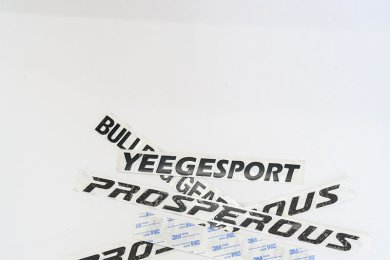 Custom black letter smooth plastic waterproof scratch - proof transfer label sticker